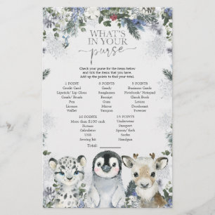 Arctic Animal Winter Onederland Shower Purse