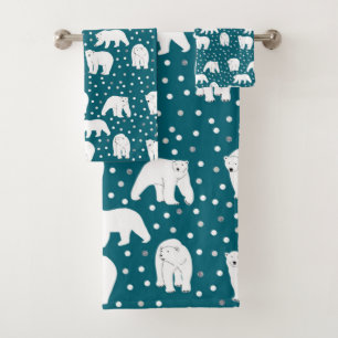 Arctic Animals Collection- Polar Bears  Bath Towel Set