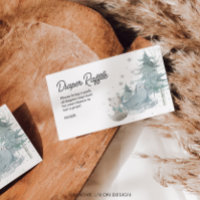 Arctic Animals Diaper Raffle Baby Shower Card