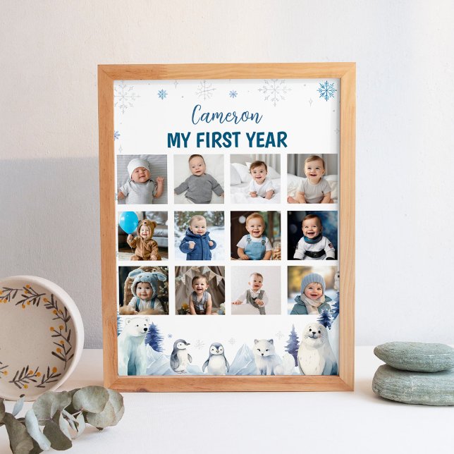 Arctic Animals First Year Photo Milestone Sign (Creator Uploaded)