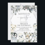 Arctic Animals Winter Birthday party Invitation<br><div class="desc">Arctic Animals Winter Birthday party Invitation</div>