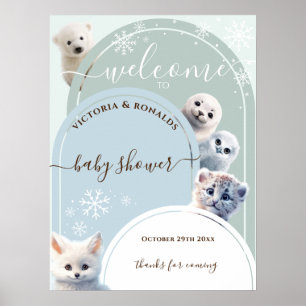 Arctic Animals Winter Theme Welcome Poster