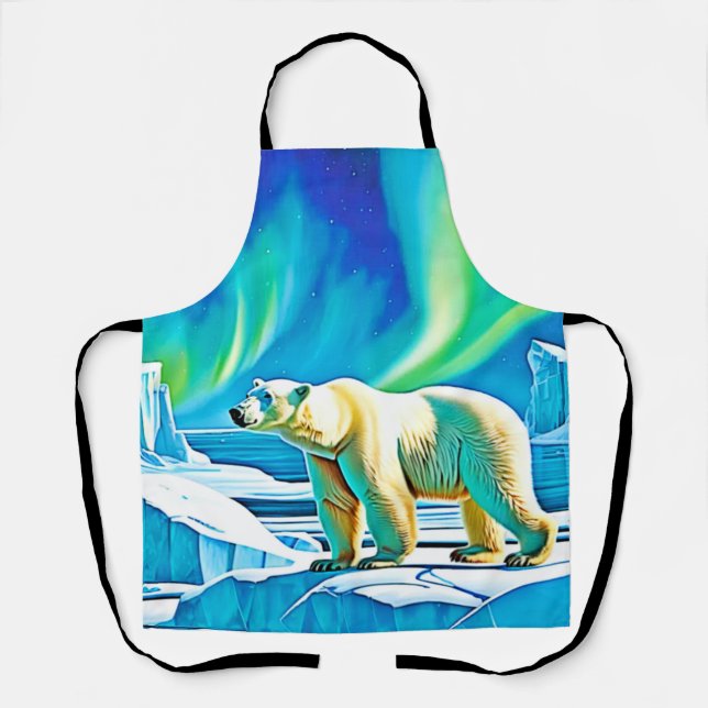 Arctic Bear Northern Lights Apron (Front)