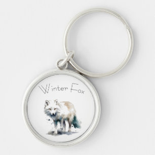 Arctic Beauty: Winter Fox custom Key Ring