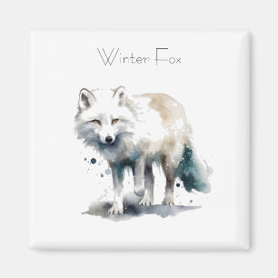 Arctic Beauty: Winter Fox custom Magnet
