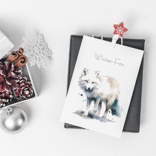Arctic Beauty: Winter Fox custom Postcard