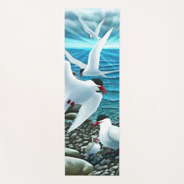 Arctic Birds yoga mat (Front)