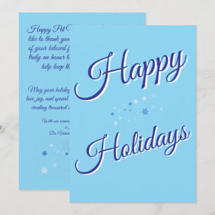 Arctic Blue Business Holiday Client Appreciation Card