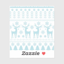 Arctic Blue Folk Art Winter Theme