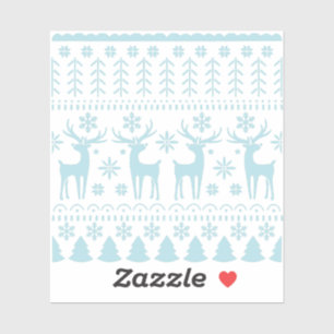Arctic Blue Folk Art Winter Theme
