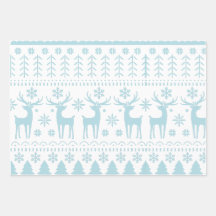 Arctic Blue Folk Art Winter Theme