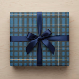 Arctic Blue Tartan Wrapping Paper