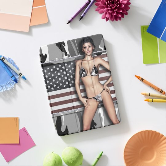 Arctic Camo Bikini Babe iPad Pro Cover