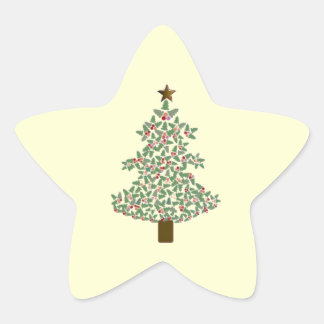 Arctic Christmas Tree Star Sticker