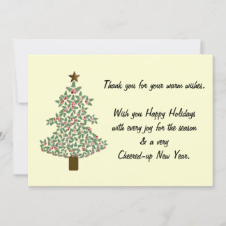 Arctic Christmas Tree Thank You Card
