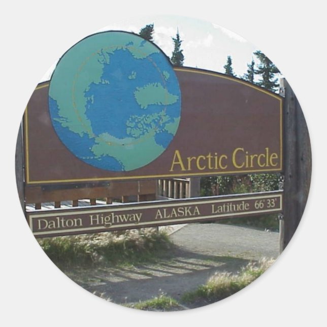 arctic circle classic round sticker (Front)