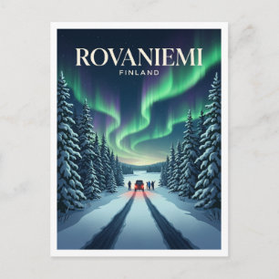 Arctic Circle Wilderness Rovaniemi Finland Travel Postcard