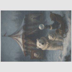 Arctic Circus Polar Bear Winter Carnival Decoupage Tissue Paper