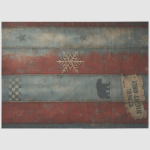 Arctic Circus Rustic Carnival Stripe Winter  Tissue Paper