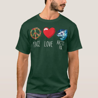Arctic Fo Landscape Love Peace Fo Heart Peace 153  T-Shirt