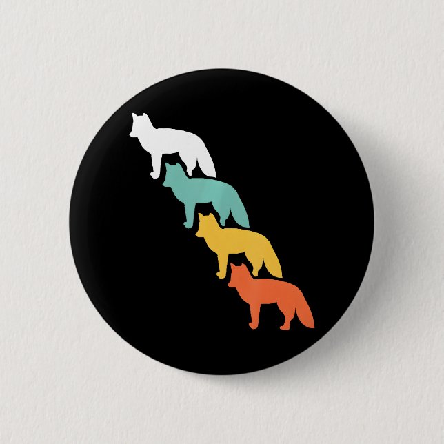 Arctic Fox 6 Cm Round Badge (Front)