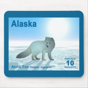 Arctic Fox - Alaska Postage Mouse Pad