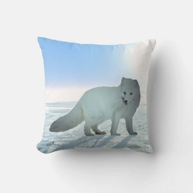 Arctic Fox Cushion (Front)