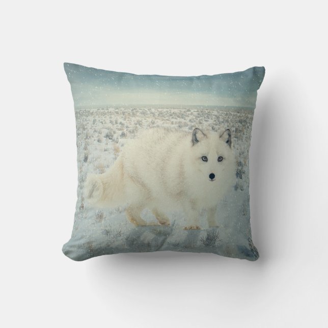 Arctic Fox Cushion (Front)