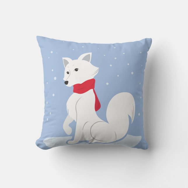 Arctic Fox Cushion (Front)