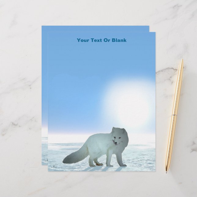 Arctic Fox Custom Letterhead (Front/Back In Situ)