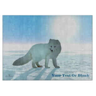 Arctic Fox Cutting Board