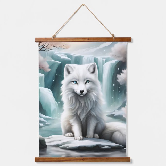 Arctic Fox Hanging Tapestry (Front)