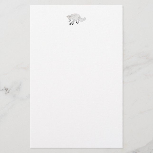 Arctic Fox Hunting Stationery (Front)