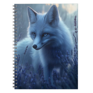 Arctic Fox in Lavender Field at Dusk Notebook