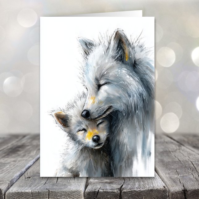 Arctic Fox Mother's Day Holiday Card (Creator Uploaded)