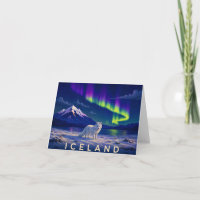 Arctic Fox Northern Lights Iceland Thank You Card