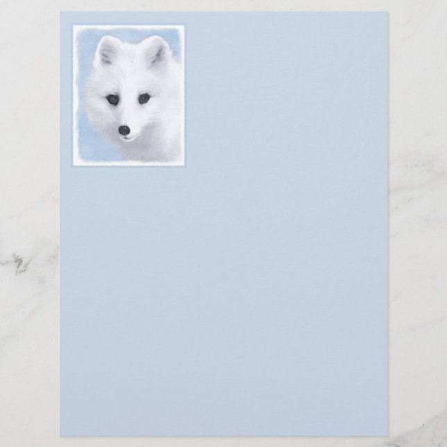 Arctic Fox Painting - Original Wildlife Art (Front)