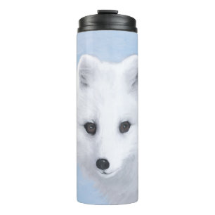 Arctic Fox Painting - Original Wildlife Art Thermal Tumbler