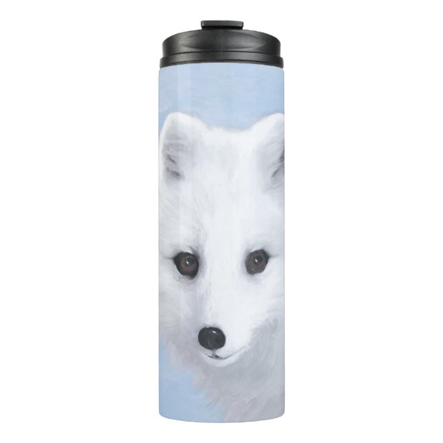 Arctic Fox Painting - Original Wildlife Art Thermal Tumbler (Front)