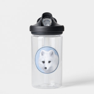 Arctic Fox Painting - Original Wildlife Art Water Bottle