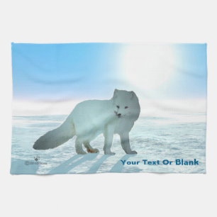 Arctic Fox Tea Towel
