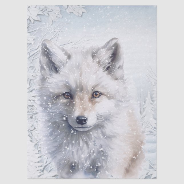 Arctic Fox Tissue Paper (Front)