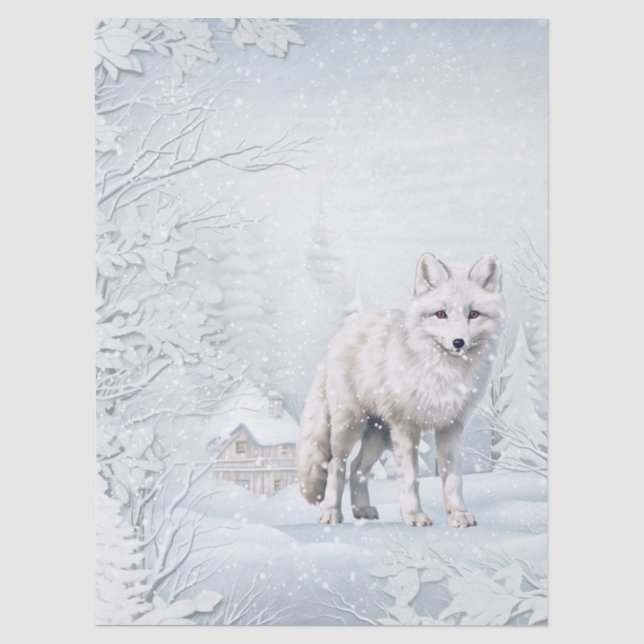 Arctic Fox Tissue Paper (Front)