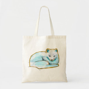 arctic fox tote bag