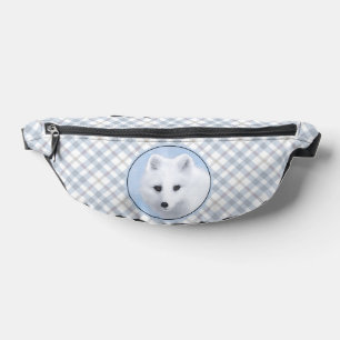 Arctic Fox Winter Painting Original Wildlife Art Bum Bags