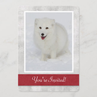 Arctic Fox Winter Party Invitation