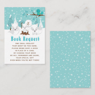 Arctic Fox Winter Wonderland Book Request Enclosure Card