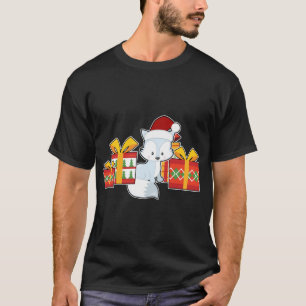 Arctic Fox with Santa Hat - Cute Christmas Arctic T-Shirt