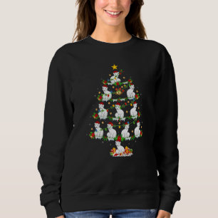 Arctic Fox Xmas Lights Arctic Fox Christmas Tree Sweatshirt