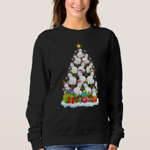 Arctic Fox  Xmas Lights  Arctic Fox Christmas Tree Sweatshirt